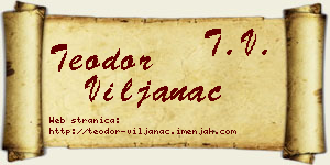 Teodor Viljanac vizit kartica